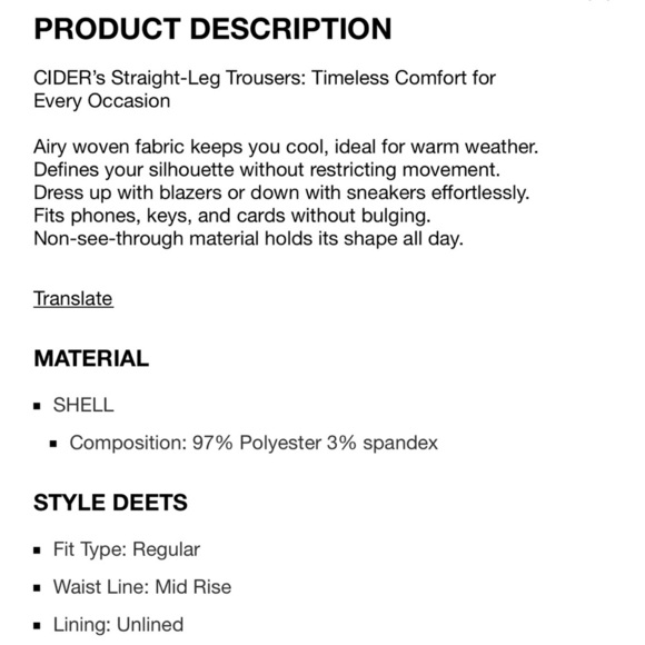 Cider | womens xsmall chocolate Brown Wide Leg mid rise trousers - Picture 8 of 8